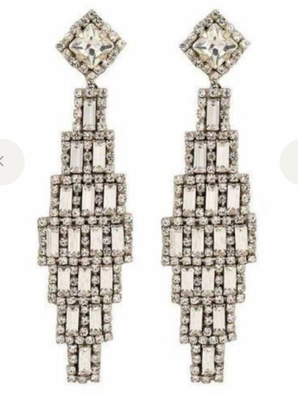 New Anthropologie Deepa Ghurnani Milana Crystal Drop Earrings